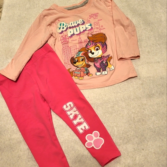 Paw Patrol long sleeved tee shirt with matching tights - Picture 1 of 6